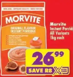 Shoprite Morvite Original Flavour Instant Porridge offer