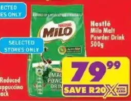 Shoprite Nestlé Milo Malt Powder Drink offer