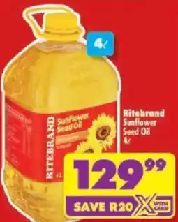 Shoprite Ritebrand Sunflower Seed Oil offer