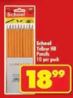 Shoprite School Yellow HB Pencils offer
