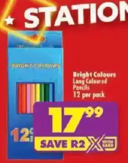 Shoprite Bright Colours Long Coloured Pencils offer