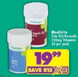 Shoprite Medirite Zinc D3/Ascordic offer