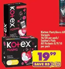 Shoprite Kotex Pantyliners offer