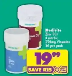 Shoprite Medirite Zinc 03/ Ascorbic offer