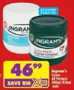 Shoprite Ingram's Cream offer