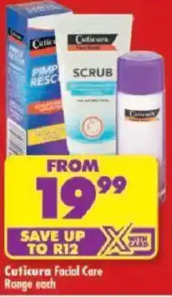 Shoprite Cuticura Facial Care Range offer