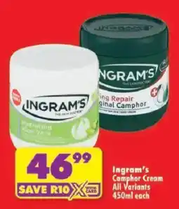 Shoprite Ingram's Camphor Cream offer