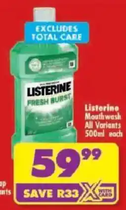 Shoprite Listerine Mouthwash Fresh Burst offer
