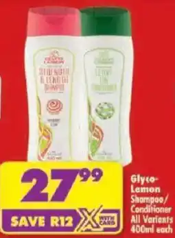 Shoprite Glyco-Lemon Shampoo/Conditioner offer