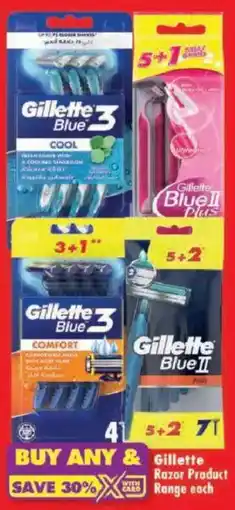 Shoprite Gillette Razor Product Range offer