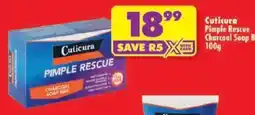 Shoprite Cuticura Pimple Rescue Charcoal Soap Bar offer