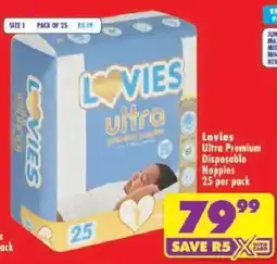 Shoprite Lovies Ultra Premium Disposable Nappies offer