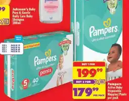 Shoprite Pampers Active Baby Disposable Nappies/ Pants offer