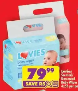 Shoprite Lovies baby wipes offer