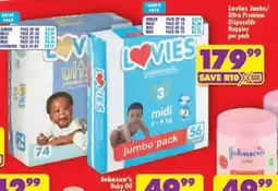Shoprite Lovies Jumbo/ Ultra Premium Disposable Nappies offer