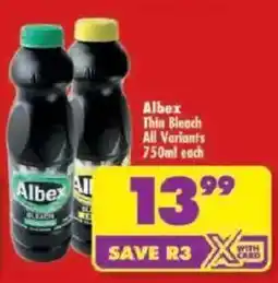 Shoprite Albex Thin Bleach All Variants offer