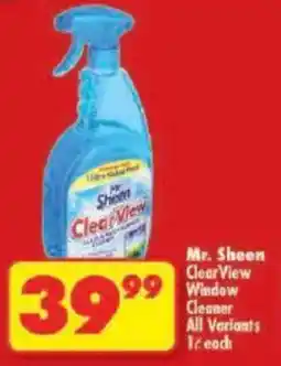 Shoprite Mr. Sheen ClearView Window Cleaner offer
