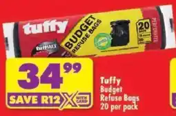 Shoprite Tuffy Budget Refuse Bags offer