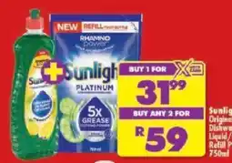 Shoprite Sunlight Platinum Dishwash Liquid offer