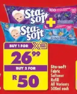 Shoprite Sta-soft Fabric Softener Refill offer