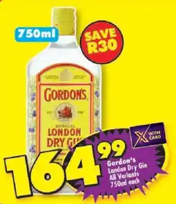 Shoprite Gordon's London Dry Gin offer