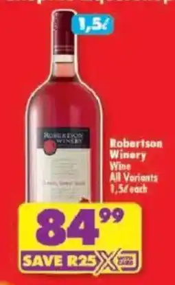 Shoprite Robertson Winery Wine offer