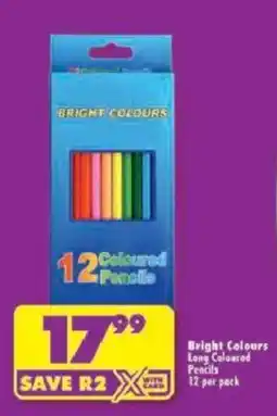 Shoprite Bright Colours Long Coloured Pencils offer