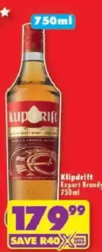 Shoprite Klipdrift Export Brandy offer