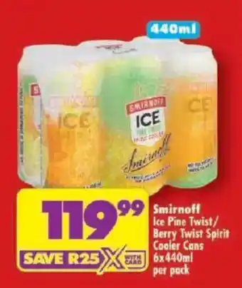 Smirnoff Ice Pine Twist/Berry Twist Spirit Cooler Cans