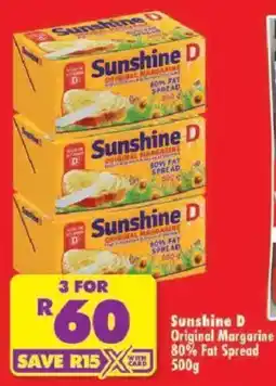Shoprite Sunshine D Original Margarine offer