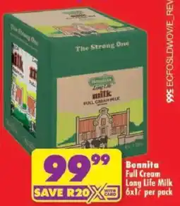 Shoprite Bonnita Full Cream Long Life Milk offer