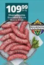 Checkers Hyper Beef & pork boerie bites offer