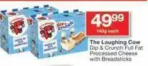 Checkers Hyper Laughing cow - dip & crunch full fat processed cheese with breadsticks offer