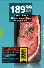 Checkers Hyper Steakhouse classic man-size rump steak offer