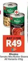 Checkers Hyper Rhodes - tomato mix/butter beans offer