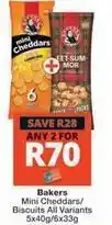 Checkers Hyper Bakers - mini cheddars/biscuits all variants offer