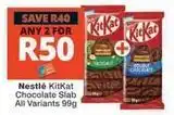 Checkers Hyper Nestlé - chocolate slab offer