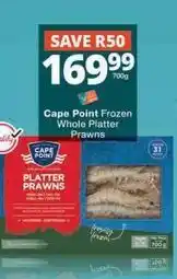 Checkers Hyper Cape point - frozen whole platter prawns offer