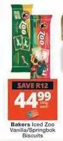 Checkers Hyper Bakers - iced zoo vanilla/springbok biscuits offer