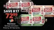 Checkers Rainbow - simply chicken polony all variants offer