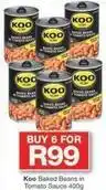 Checkers Koo - baked beans in tomato sauce 400g offer