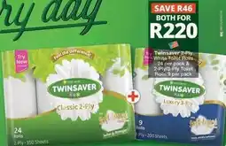 Checkers Twinsaver - white toilet rolls offer