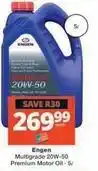 Checkers Multigrade 20w-50 premium motor oil offer