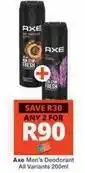 Checkers Axe - men's deodorant offer