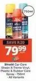 Checkers Shield - sheen x-treme vinyl, plastic & rubber care spray offer