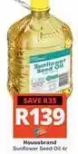 Checkers Sunflower seed oil 4l offer