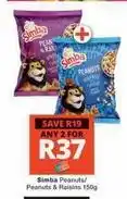 Checkers Simba - peanuts/peanuts & raisins offer
