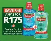 Checkers Colgate - plax icy cool mint/soft mint mouthwash offer