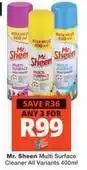 Checkers Mr. sheen - multi surface cleaner offer