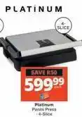 Checkers Platinum - panini press - 4-slice offer
